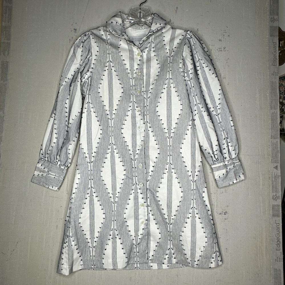 Jeune Otte Girls White Long Sleeve Organic Cotton Shirt Dress | Tagged Size: 10